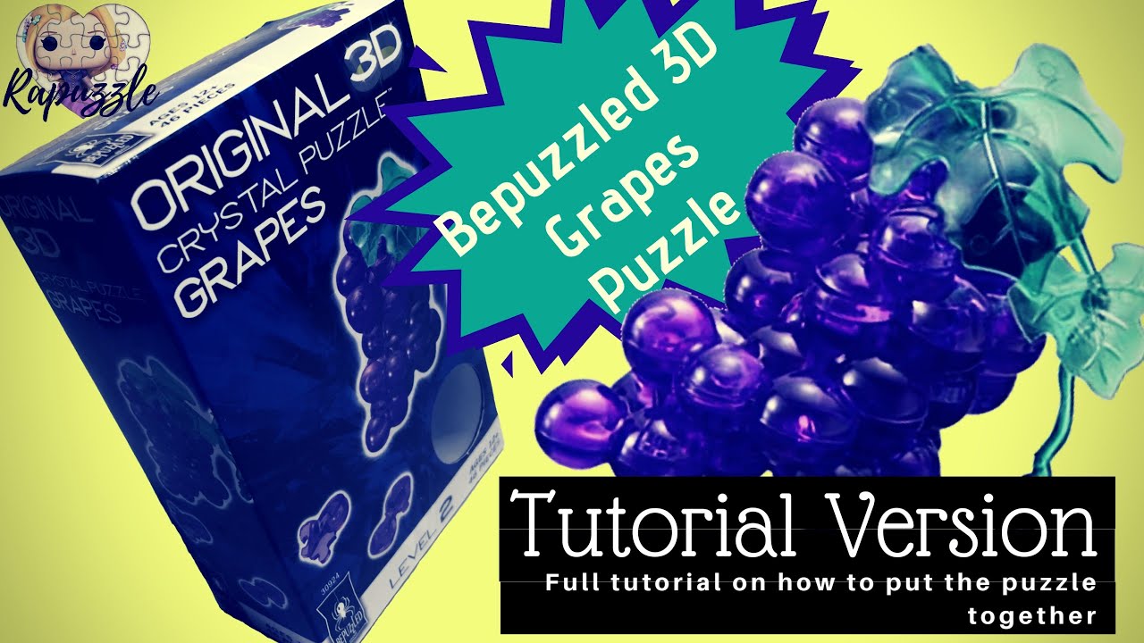 Bepuzzled 3D Crystal Puzzle - Виноград - Обучающая версия