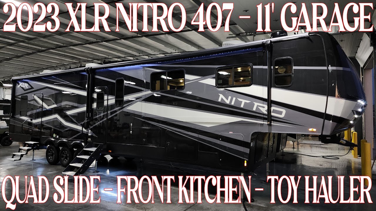 Игрушечный прицеп XLR Nitro 407 2023 года, пятое колесо от Forestriver RVs @ Couchs RV Nation, оп...