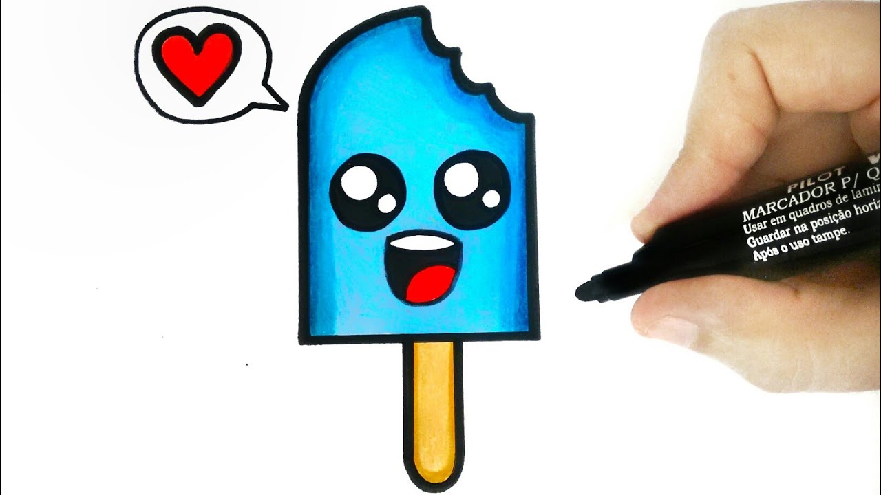 Comment dessiner une glace - how to draw ice cream - como desenhar sorvete - como dibujar un helado