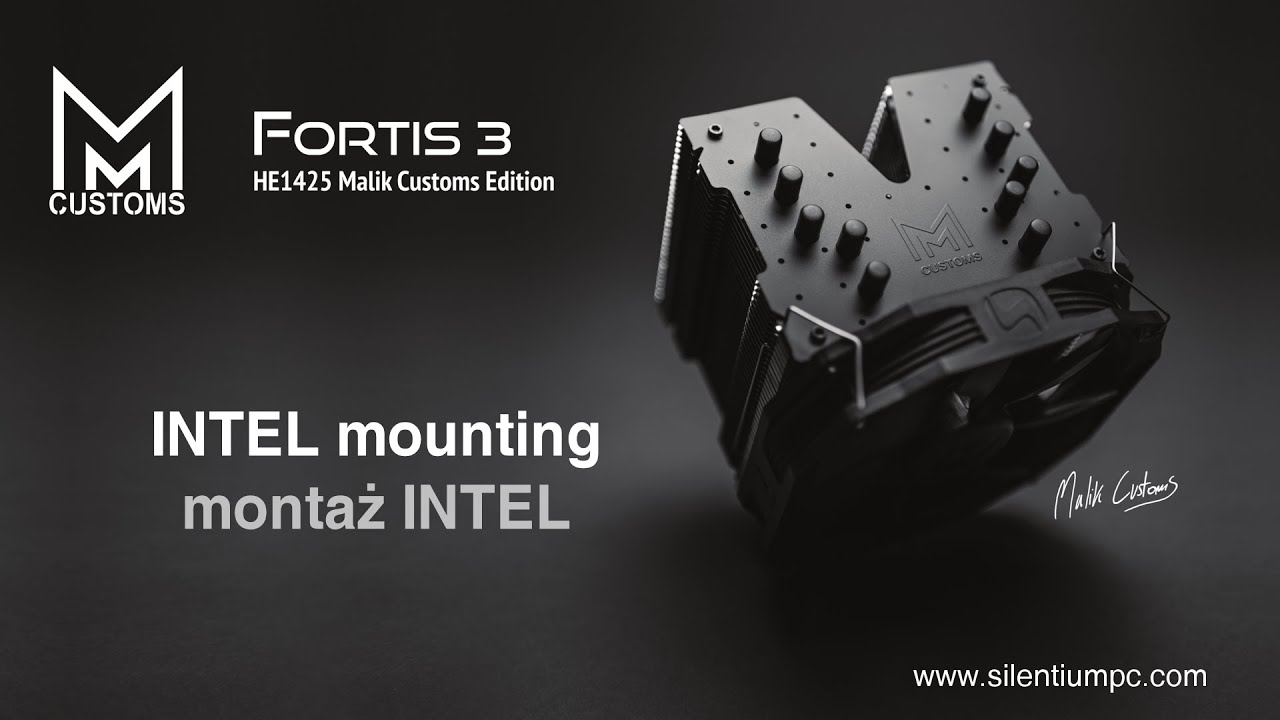 SilentiumPC Fortis 3 HE1425 Malik Customs Edition - Intel LGA mounting / montaż podstawka Intel LGA