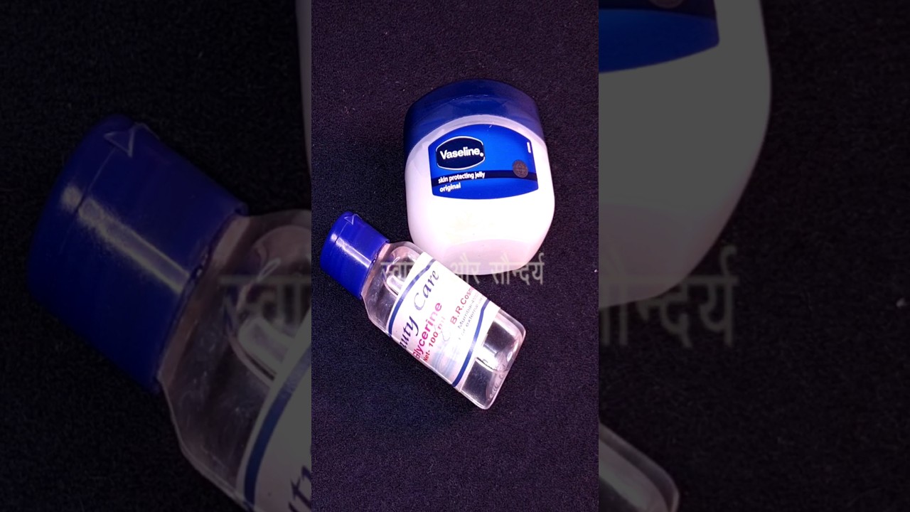 I applied Vaseline and Glycerin at daily night for flawless glowing and healthy skin #shorts #diy