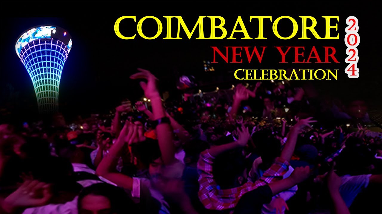 COIMBATORE New Year celebration| Happy New Year 2024...   |#coimbatore  #newyearseve #pistonspark
