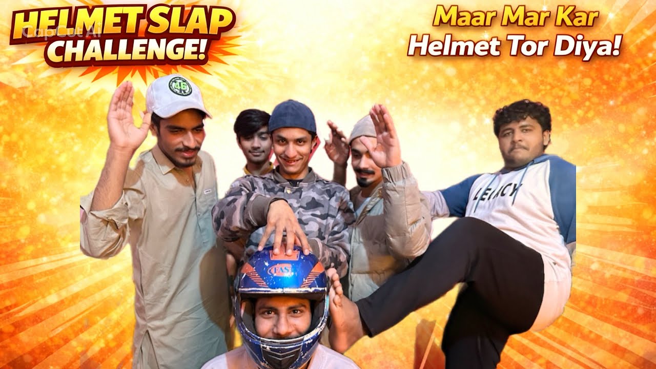 Helmet Slap Challenge 😂👀 | Maar Maar Kr Helmet Tor Diya 🙄 | Must Watch ❤️😘