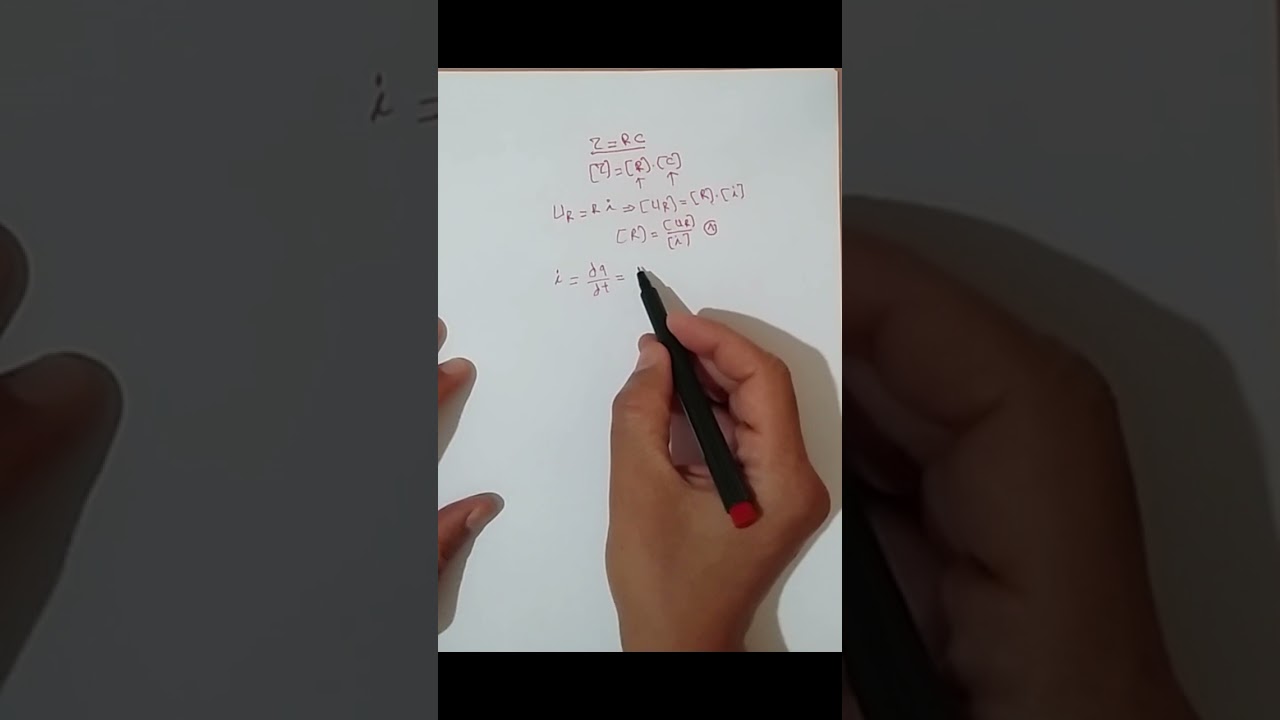 Analyse dimensionnelle de la constante du temps 𝝉