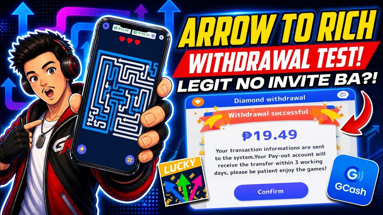 Arrow To Rich App &ndash; Withdrawal Test (Legit Ba?) | GCash Earning App Review