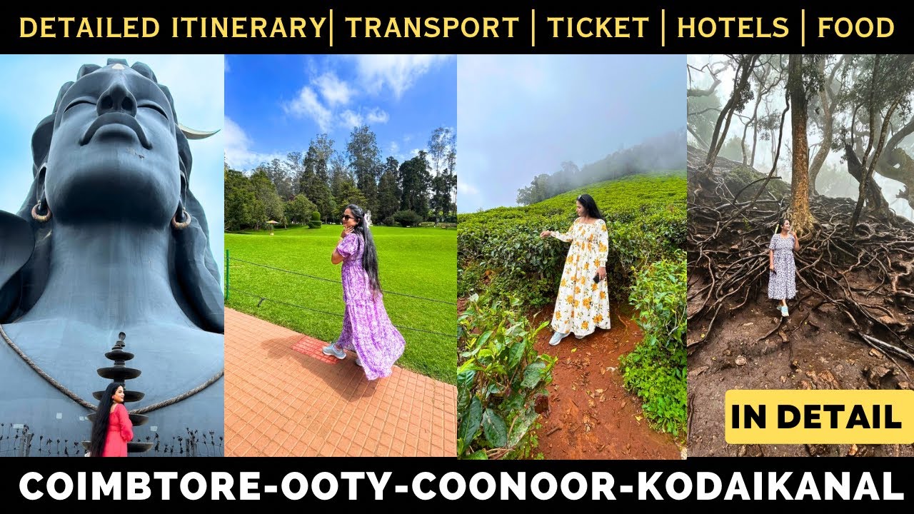 Coimbatore-Ooty-Coonoor-Kodaikanal 5 day Budget Itinerary | Complete Travel Guide | Ooty Toy Train