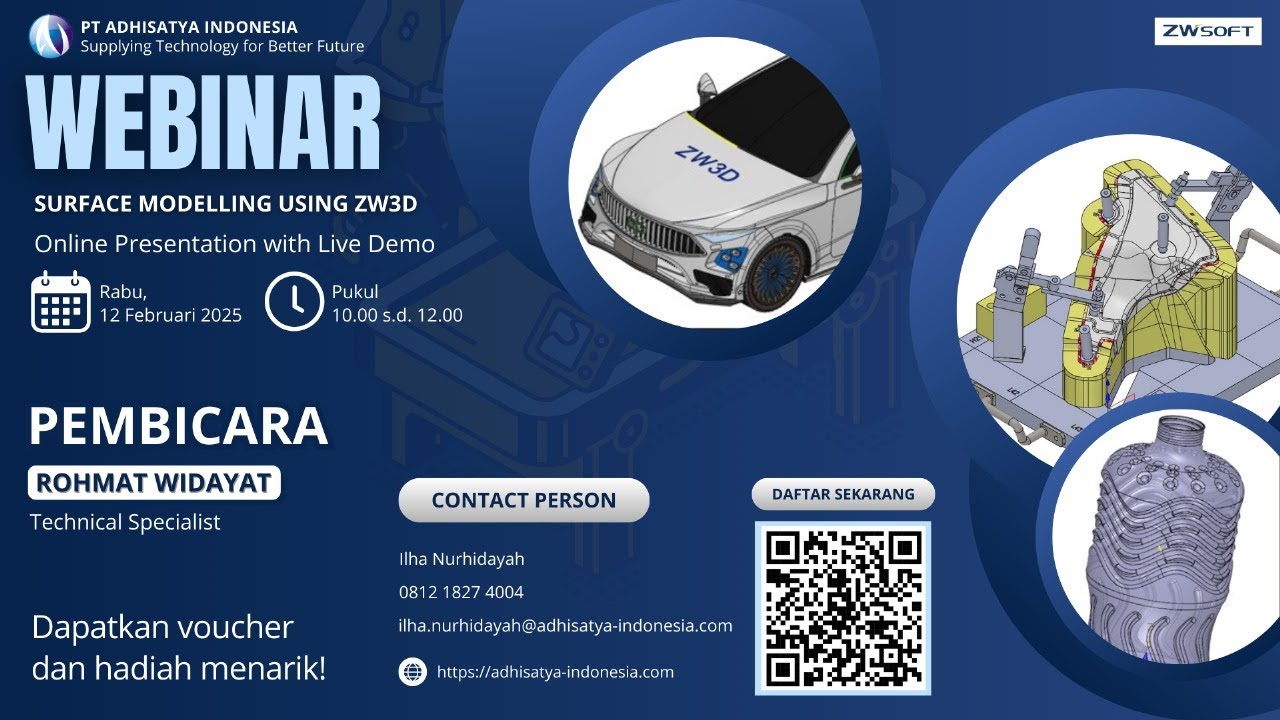 Webinar ZW3D Surface Modelling - Adhisatya Indonesia