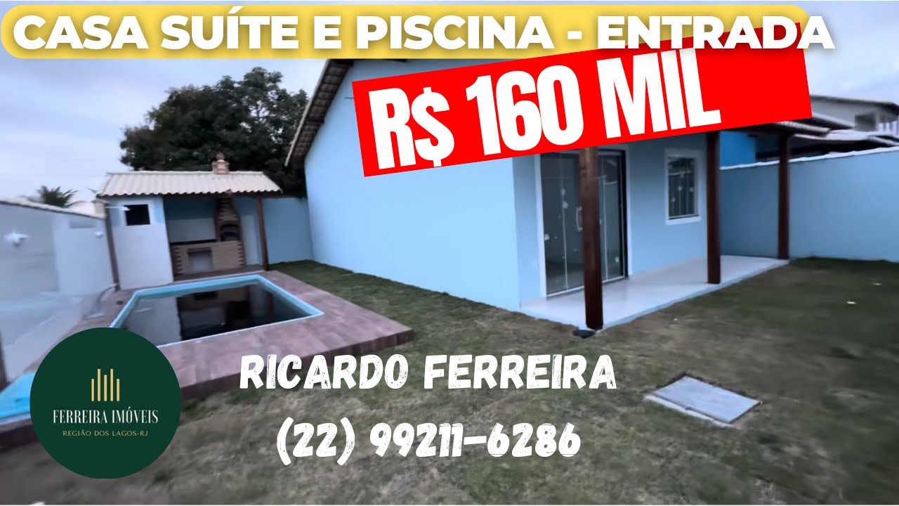 Vendo Casa Buganville 1 – Piscina, Área Gourmet, Cisterna e Suíte | R$ 160 Mil Sinal e Parcelas