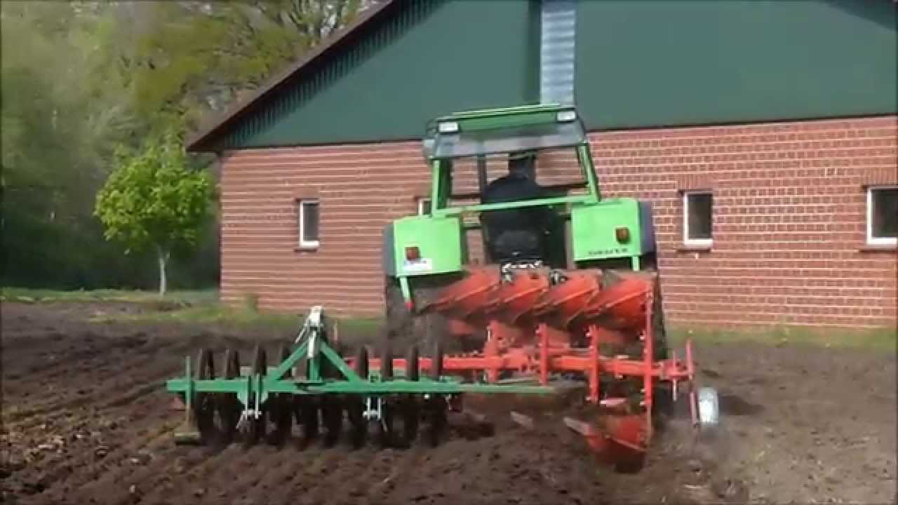 Deutz 13006 Feldtag pflügen ploegen plowing labourer