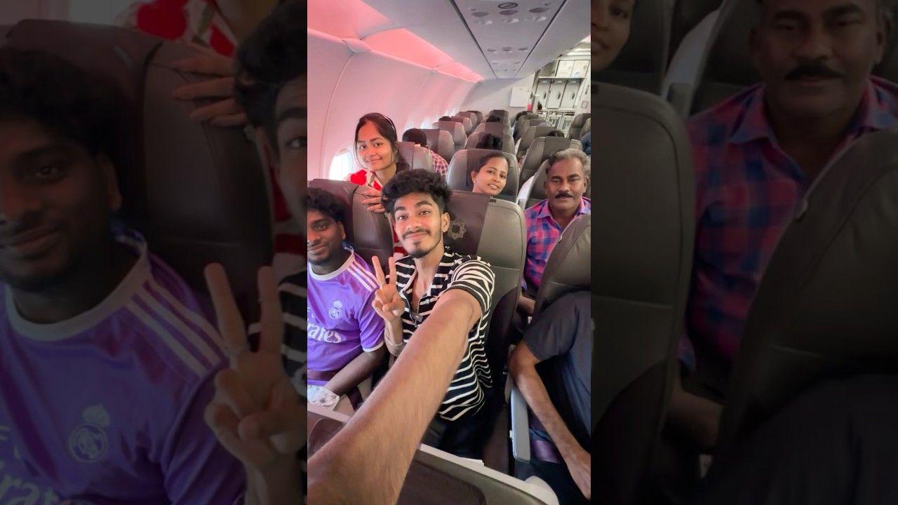 My family first flight experience in air india 😰✈️🔥 #shorts #funwithsiblings