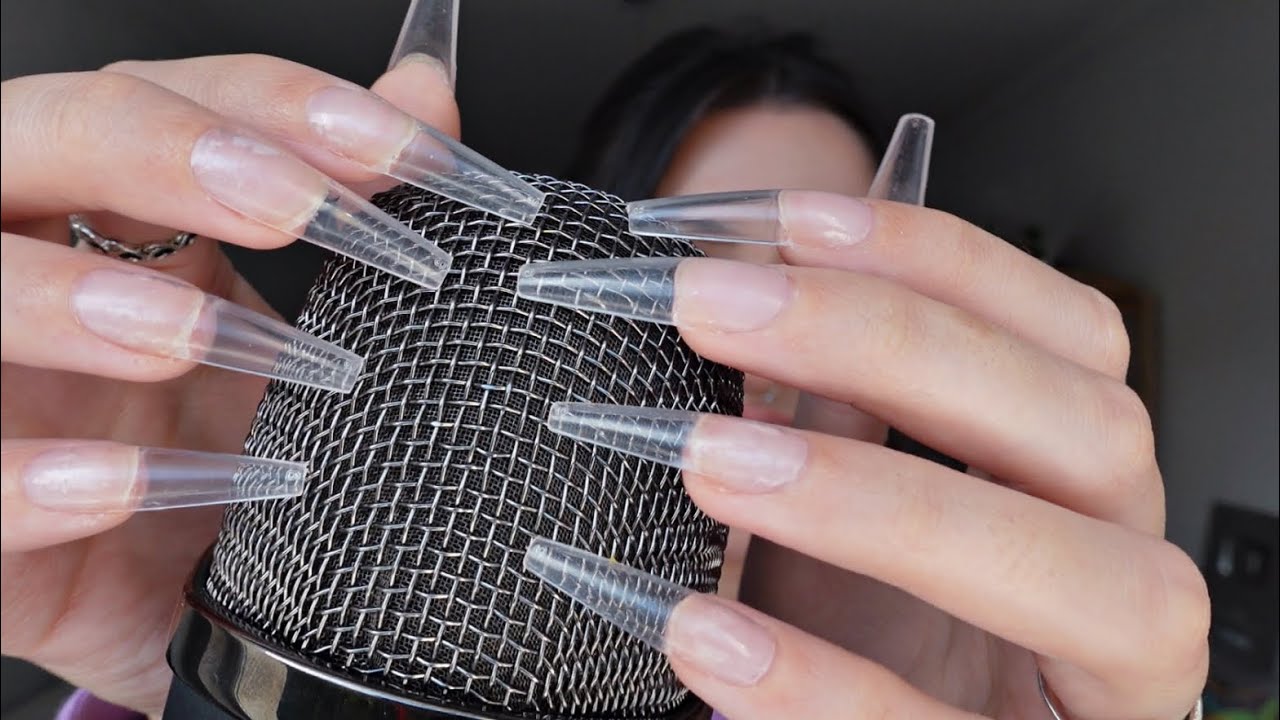 ASMR *Clear Nails* Mic Scratching ~ (tapping & scratching triggers)