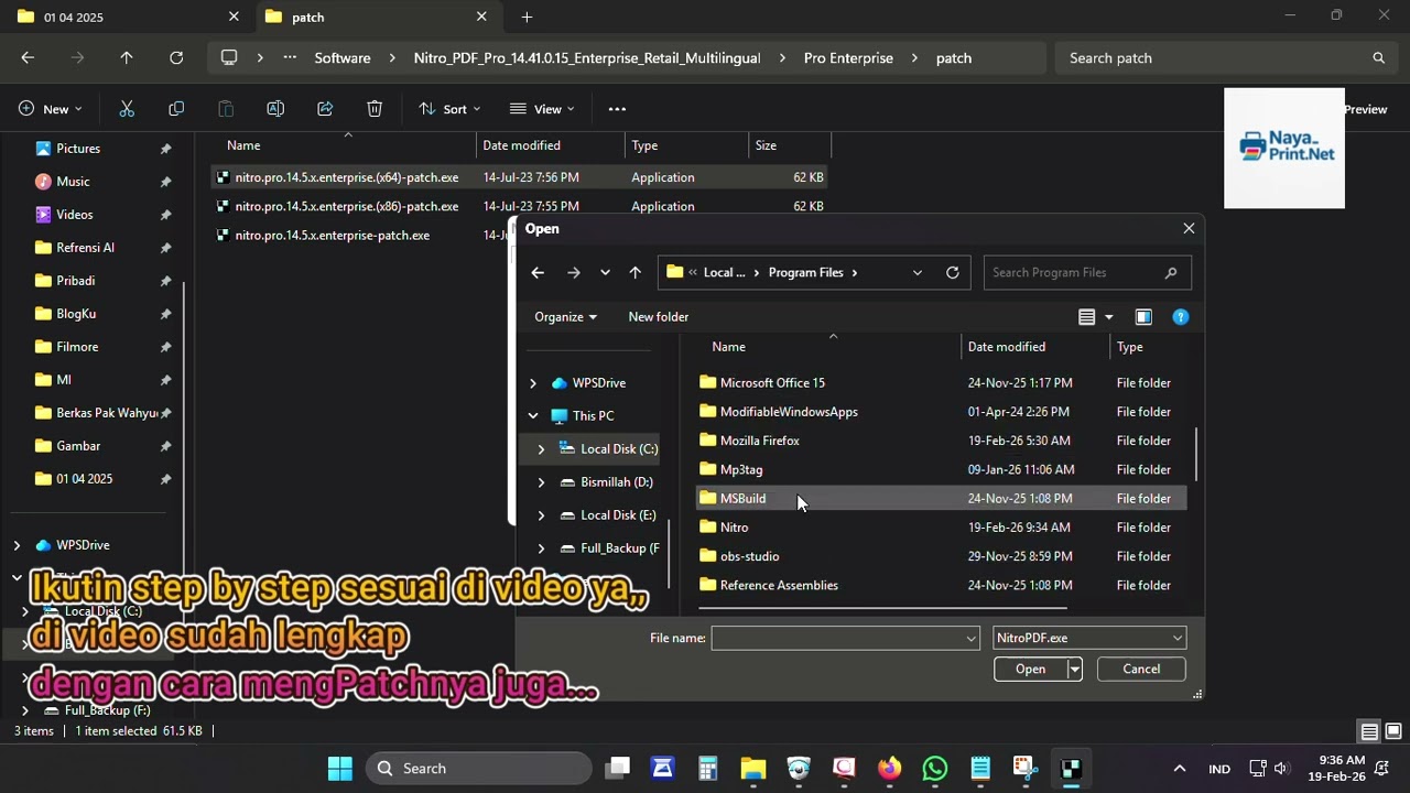 Cara Menginstall NitroPDF, Konvert PDF to Word Excel JPG NEXT..