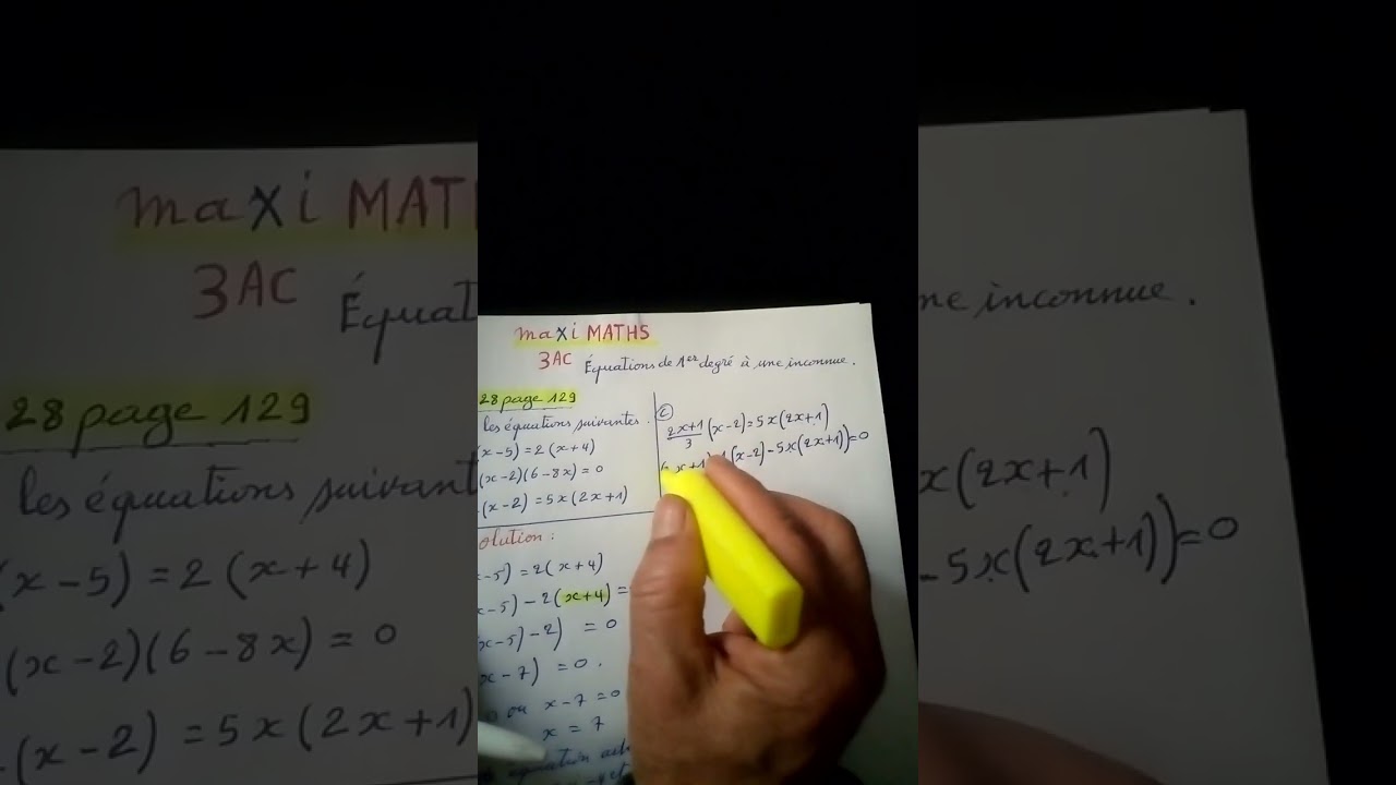 maxi MATHS 3eme AC exercice 28 page 129