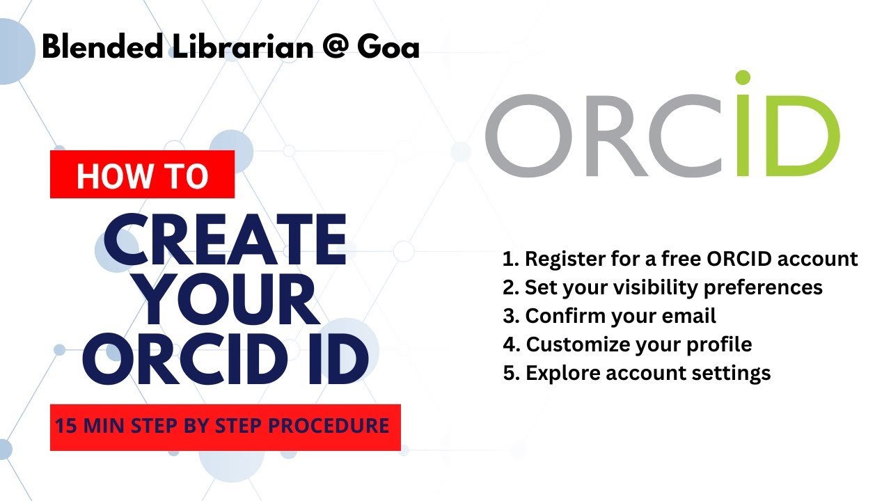 How to create an ORCID ID