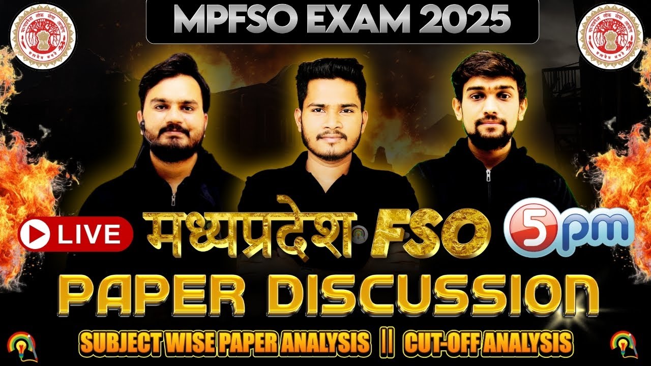 MPPSC FSO DETAILED PAPER ANALYSIS | MP FSO CUT OFF | MP FSO ANSWER KEY | MADHYA PRADESH FSO.