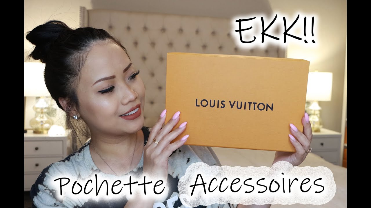 LOUIS VUITTON POCHETTE ACCESSOIRES UNBOXING| SOOOO HARD TO GET !!!!