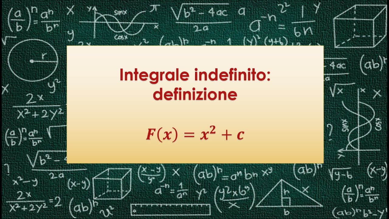 Integrale indefinito: definizione
