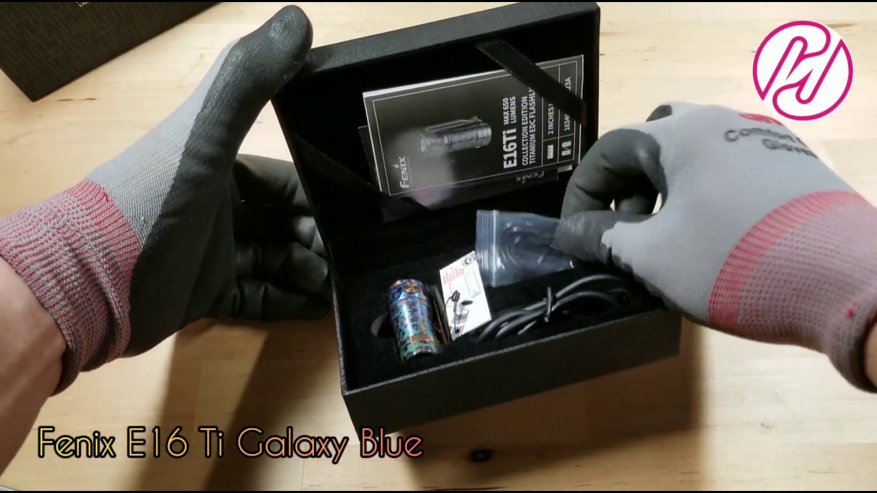 Fenix E16 Ti Titanium Galaxy Blue EDC USB Rechargeable LED Flashlight Unboxing - hkequipment