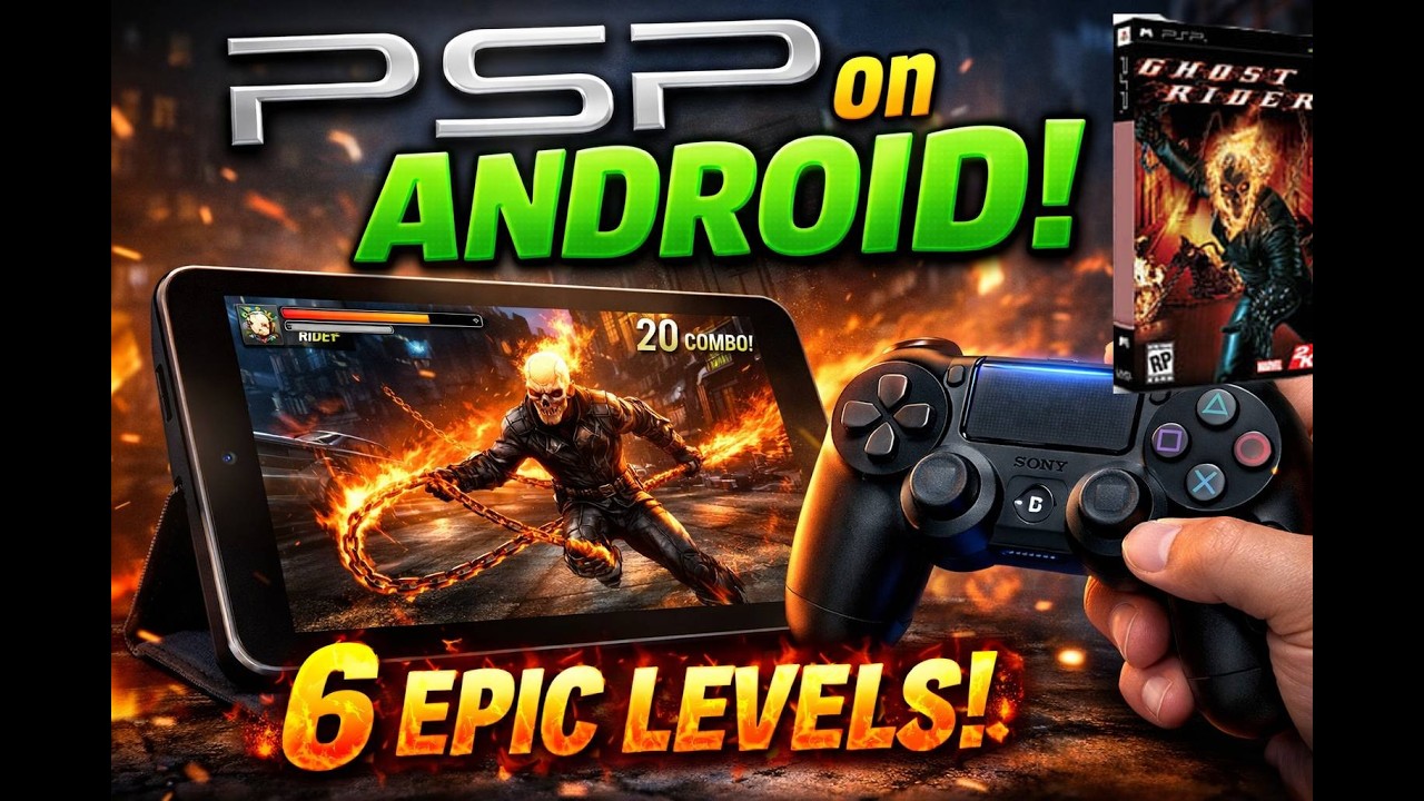 Ghost Rider PSP on Android 😈🔥 | PPSSPP + DualShock 4 — Console-Level Gameplay!