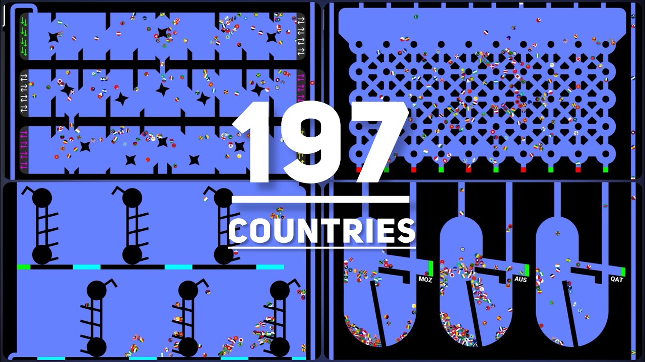 197 Countries Compete in the Ultimate Marble Race