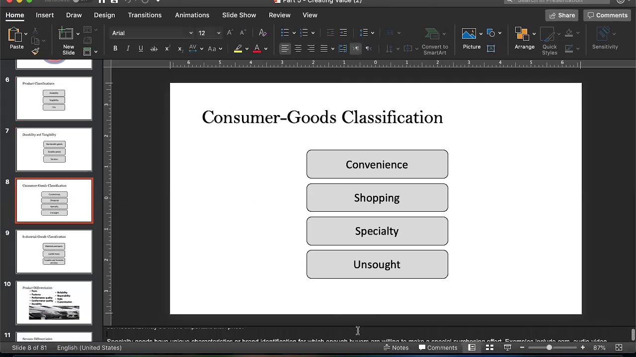 Product Classifications