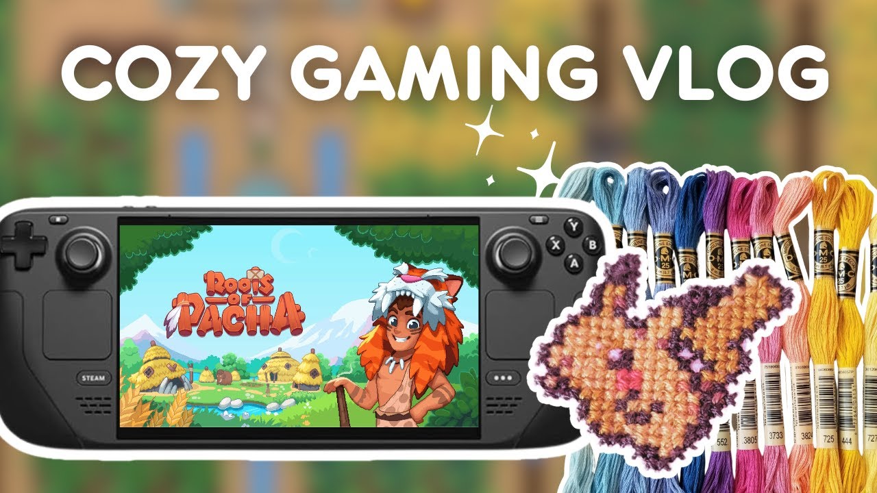 Playing Roots of Pacha 🌱🎮 | Cross Stitching Pokémon 🧵🎮 | Chores 🧹 | Just Chatting 🗣️✨