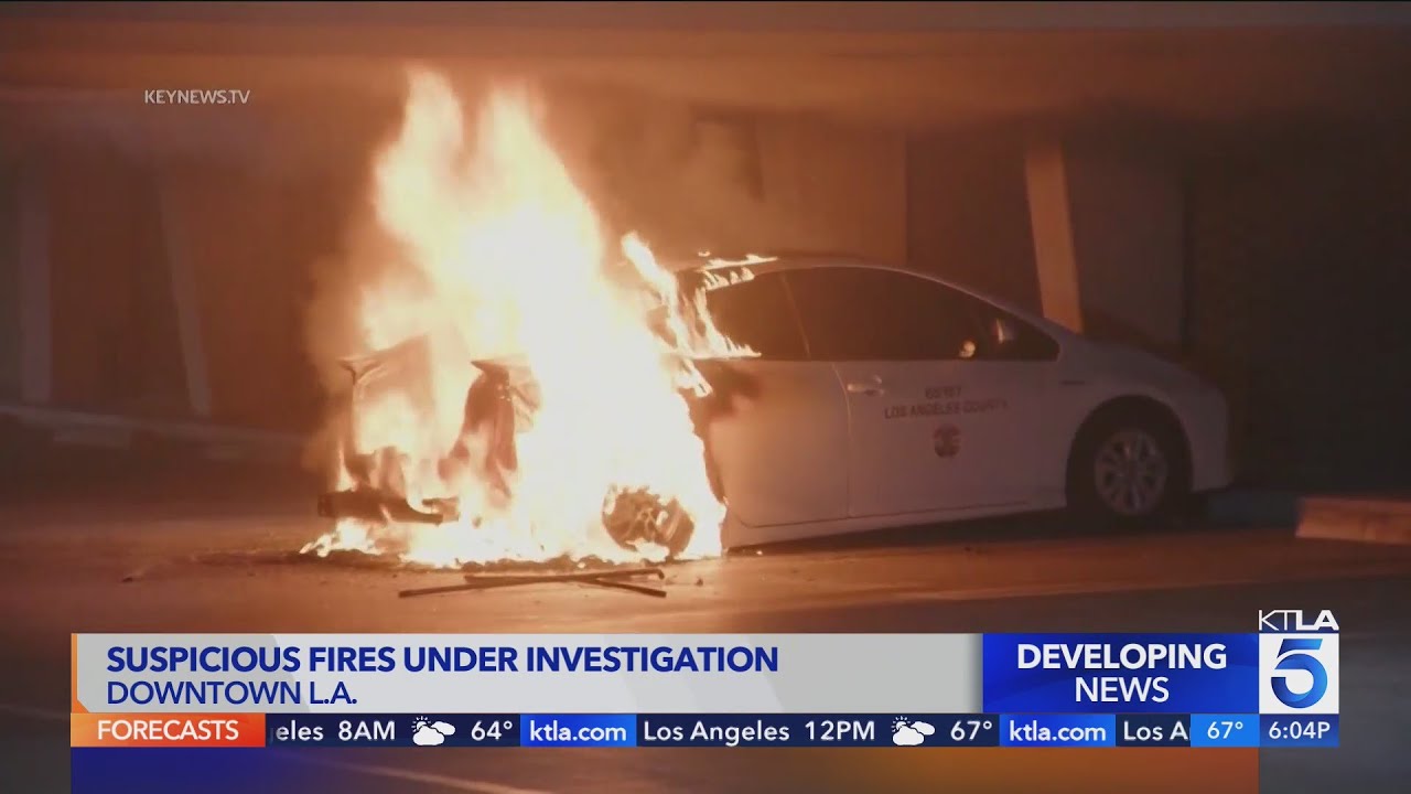 5 cars torched in suspicious fires targeting vehicles in L.A. County