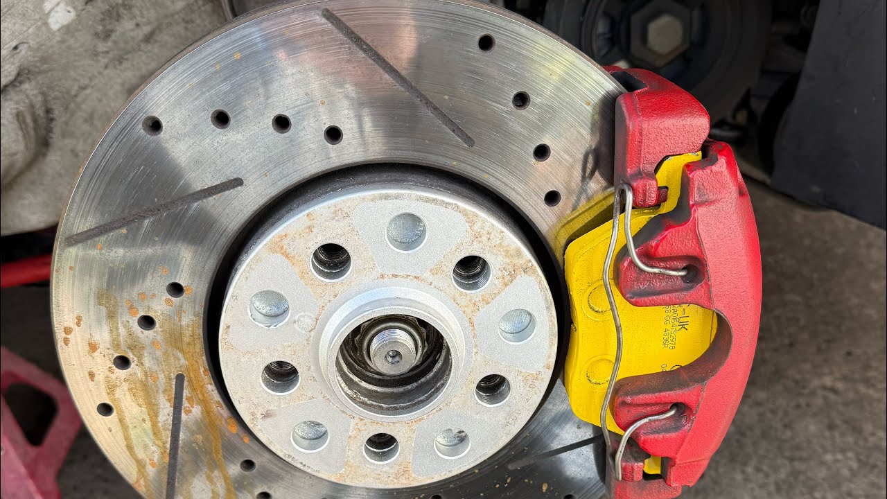 Installing Tyrolsport caliper stiffeners and EBC yellow pads on vw mk3 vr6 jetta