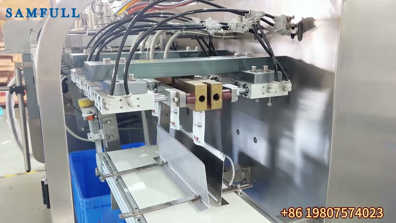 Horizontal premade irregular shape sachet filling sealing machine for energy sport gel