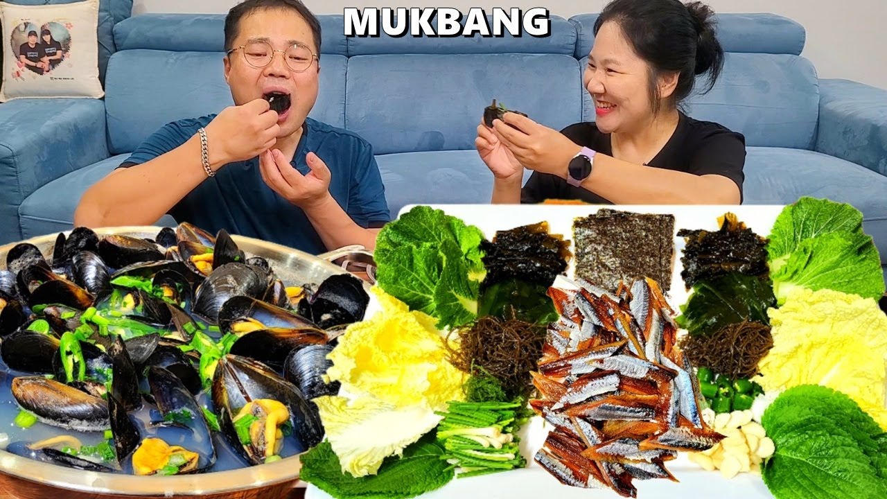 Корейское сушеное сашими из сайры (суп из мидий)ㅣCooking&Mukbang (Субтитры)