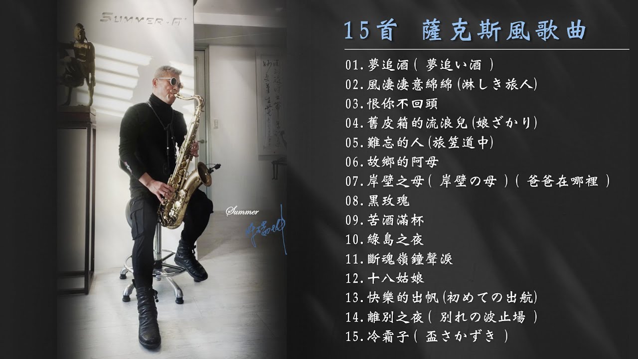 15首 陳瑞坤薩克斯風合緝｜ Tenor 次中音｜好聽經典名曲《夢追酒》《風悽悽意綿綿》《恨你不回頭》《舊皮箱的流浪兒》