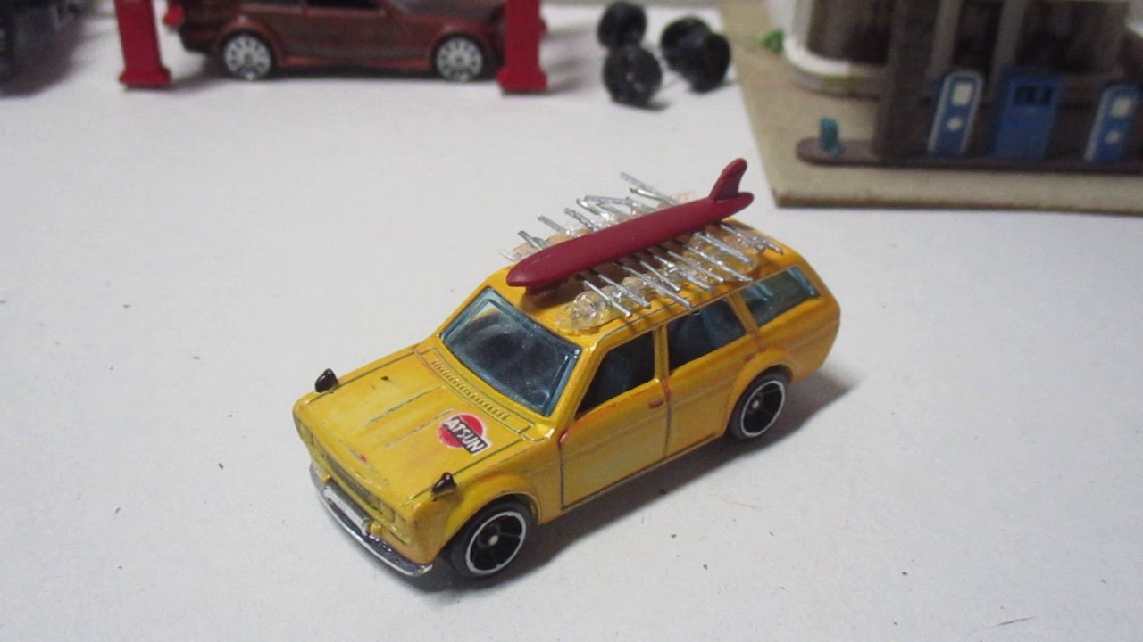 Custom Roof Rack On Hot Wheels Datsun Station Wagon