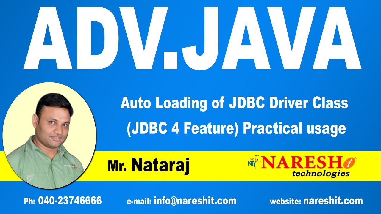 Auto Loading of JDBC Driver Class  |  Advanced Java Tutorial  |  Mr.Natraj