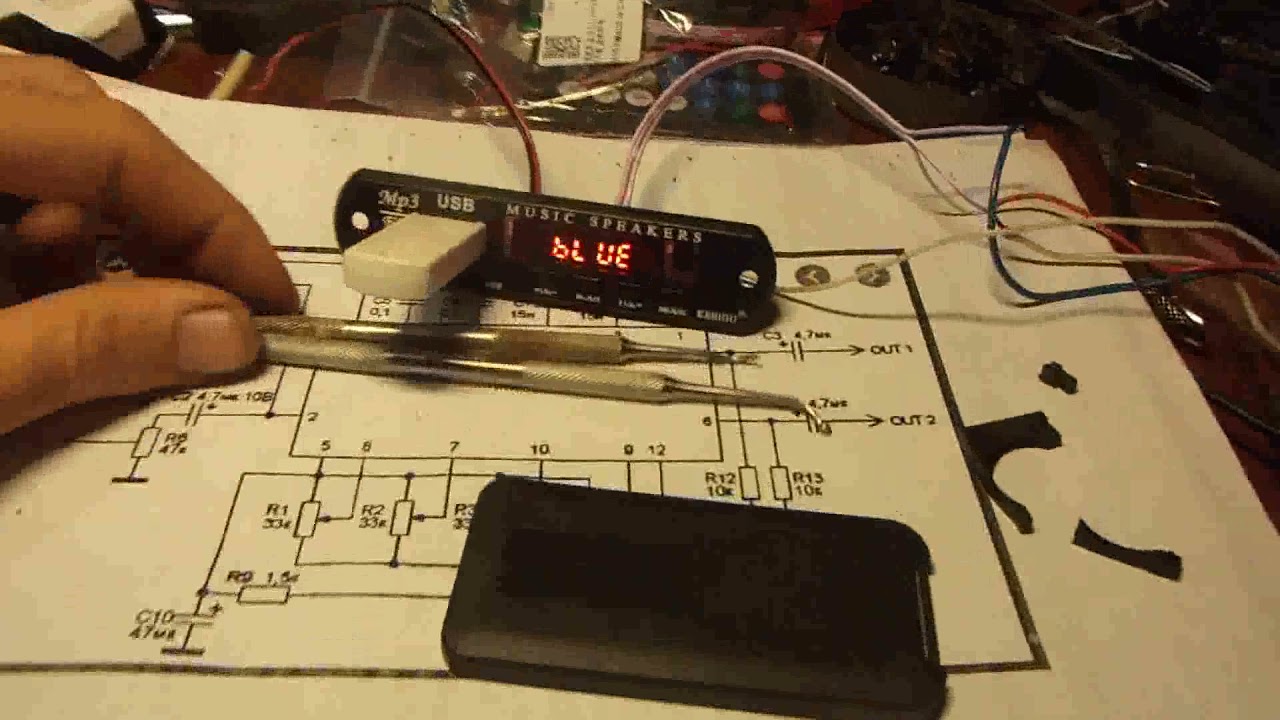 Панель Bluetooth 5.0 MP3 USB FM SD Декодер 5-12V Блютуз.Обзор.