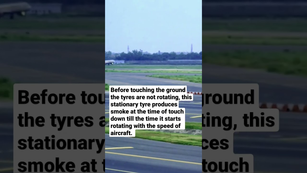 Aircraft Landing 🛬 , why do tyres produce smoke upon landing  ? #shorts #aeroplane #airport #facts
