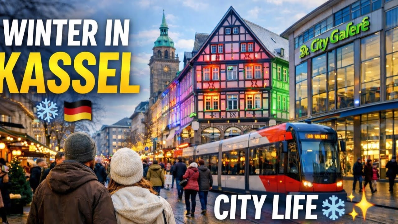 ✅ Winter in Kassel, Germany ❄️🇩🇪 | Main Station, Shopping Streets & City Life