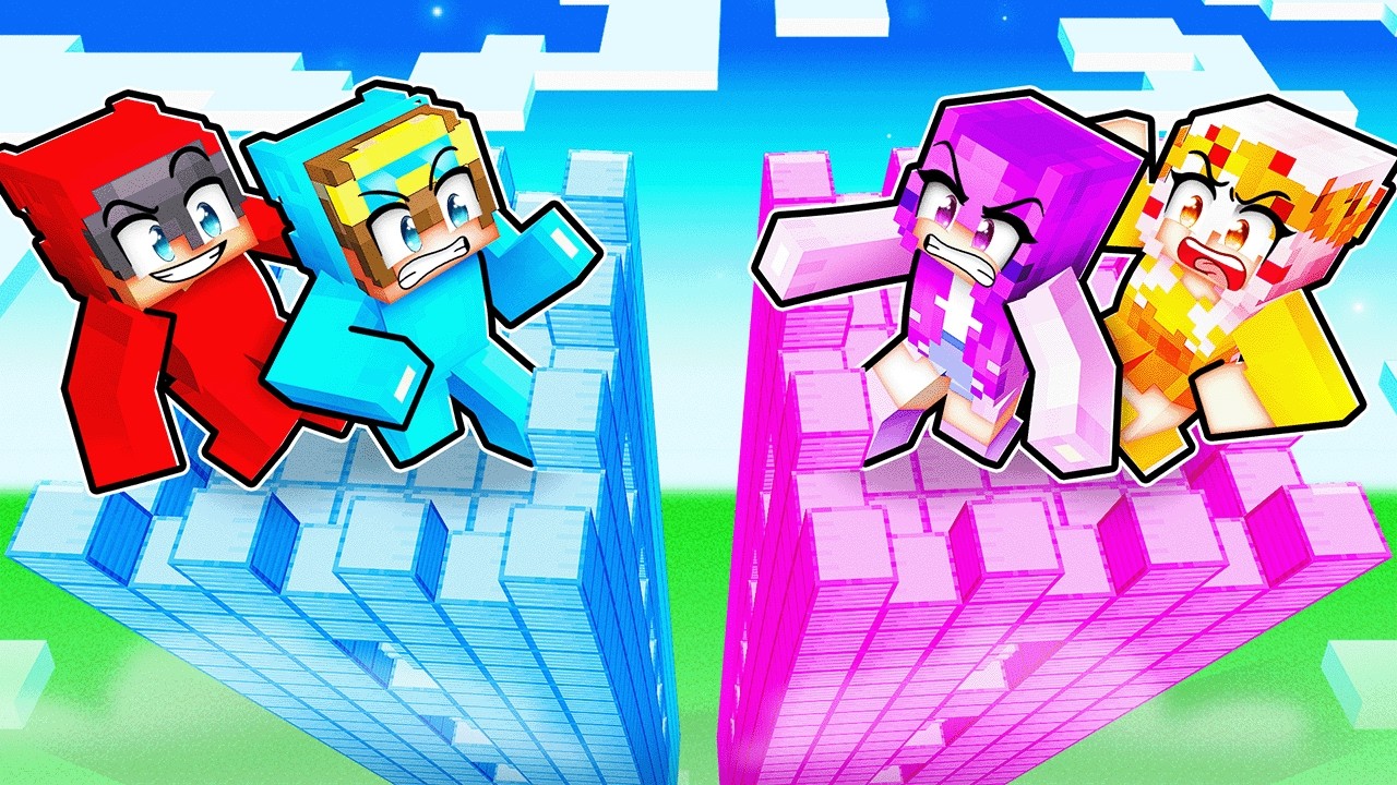 ОХРАННАЯ БАШНЯ МАЛЬЧИКИ против ДЕВОЧЕК в Minecraft!