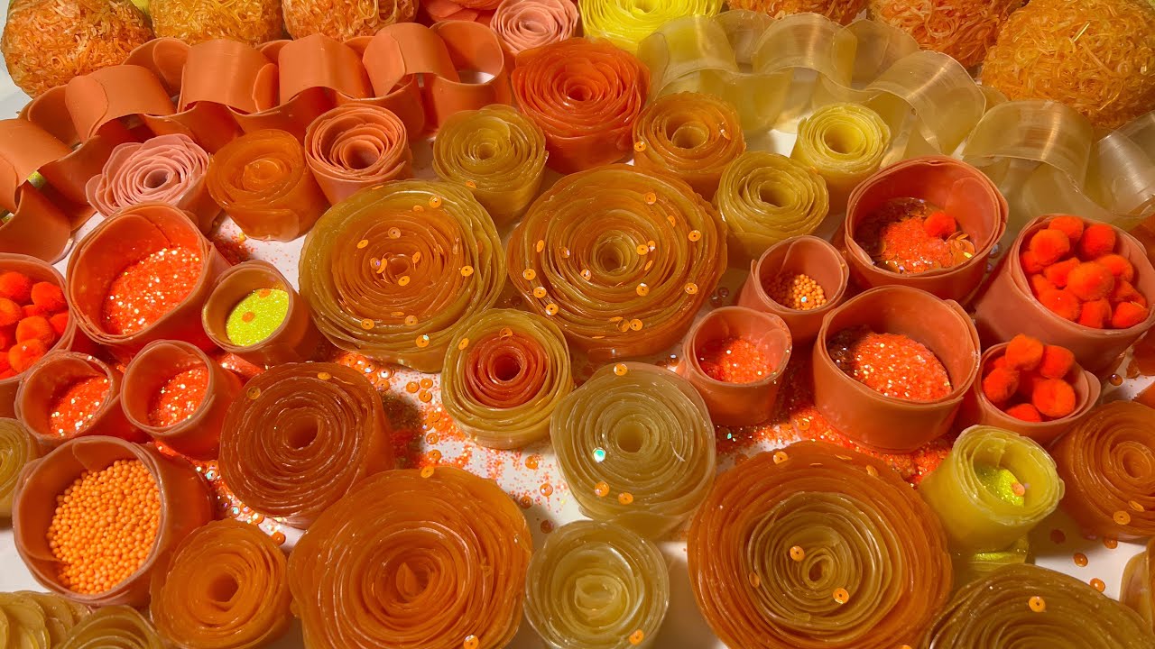 ASMR soap crushing 🏵🧡🍑🍊🐯