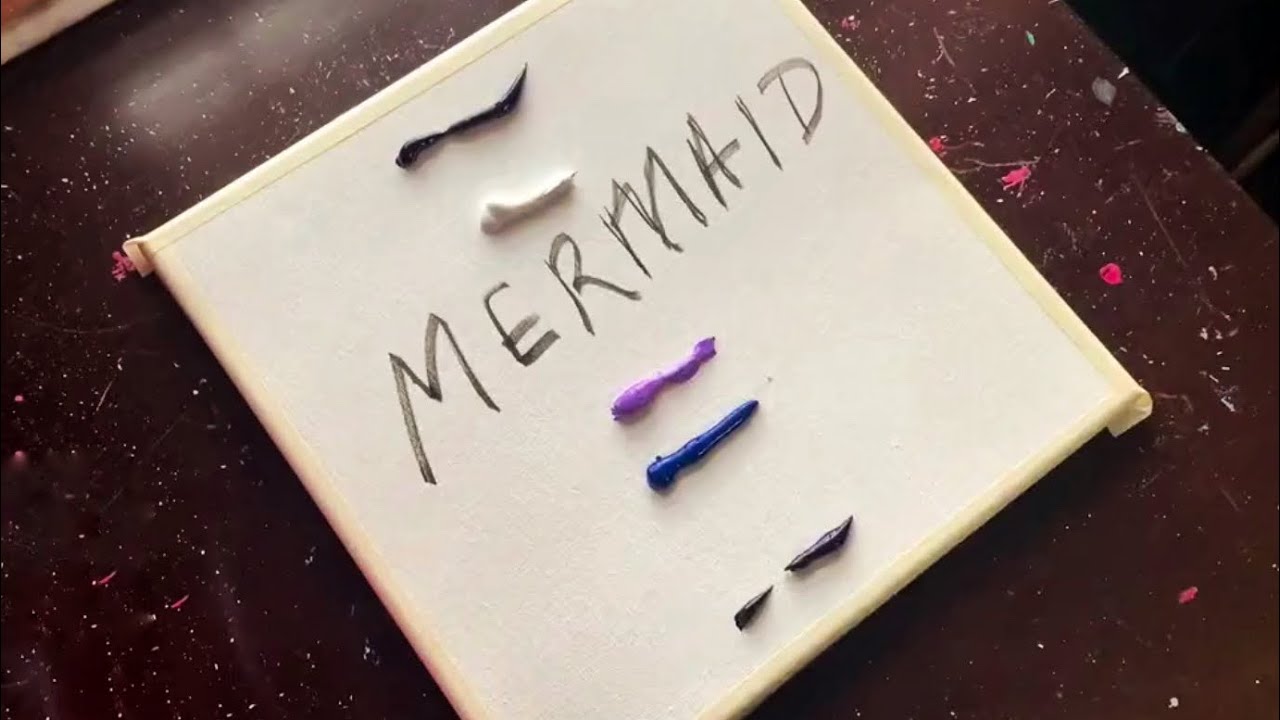 Daily Challenge #152 | Mermaid | Acrylic Painting Demonstration | Silhouette Painting