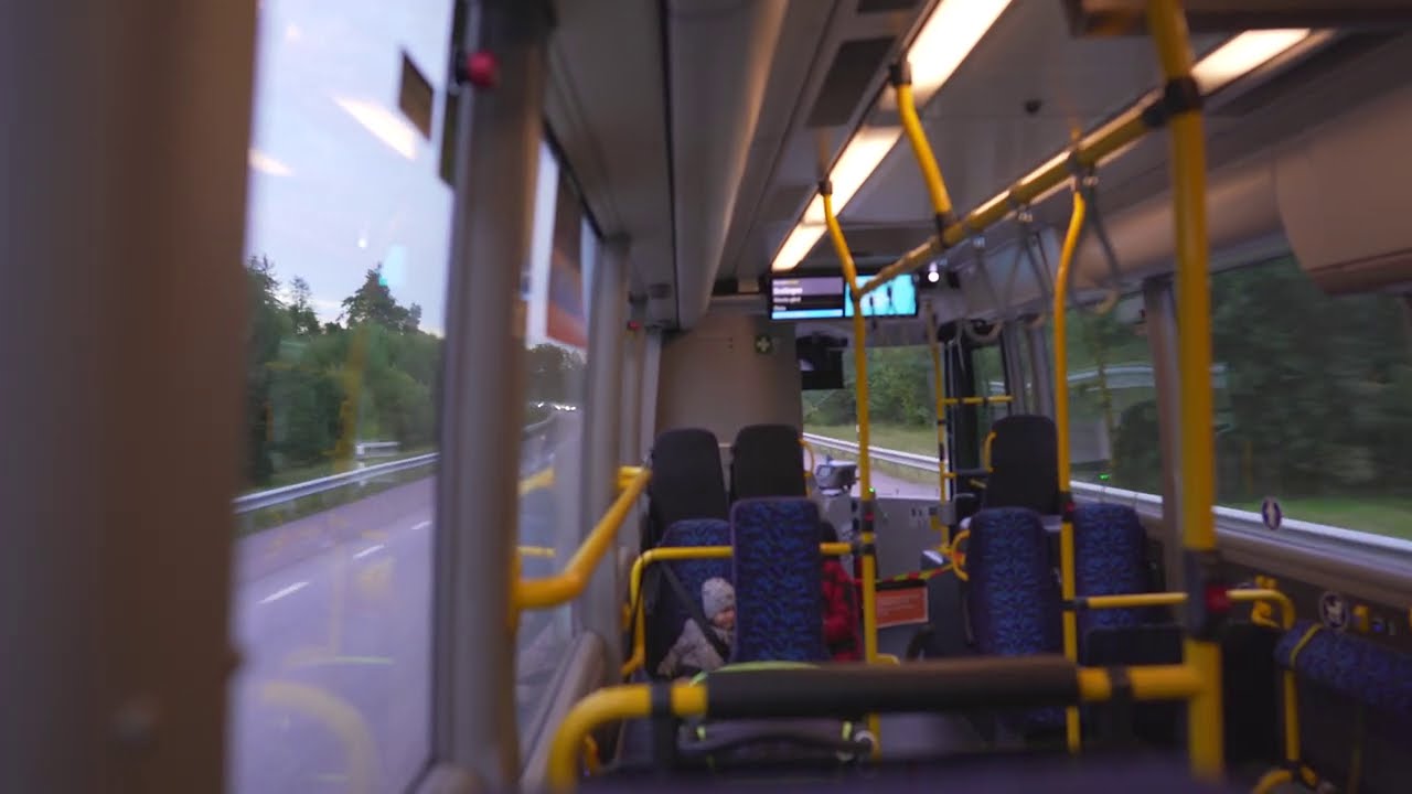 Sweden, Stockholm, bus 570 ride from Sigtuna busstation to Märsta
