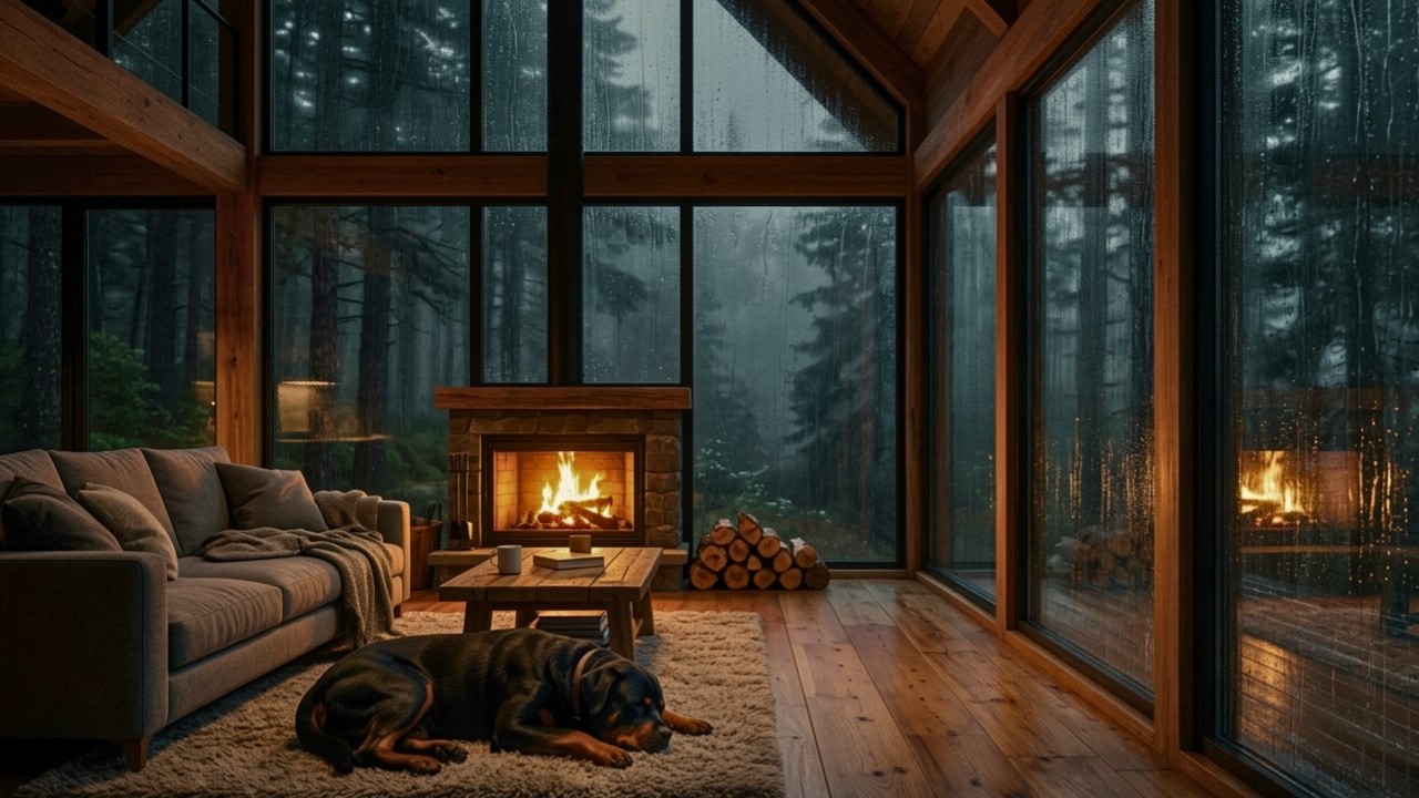 The Most Relaxing Rainy Cabin Night Ever 🌧️ Deep Sleep Sounds