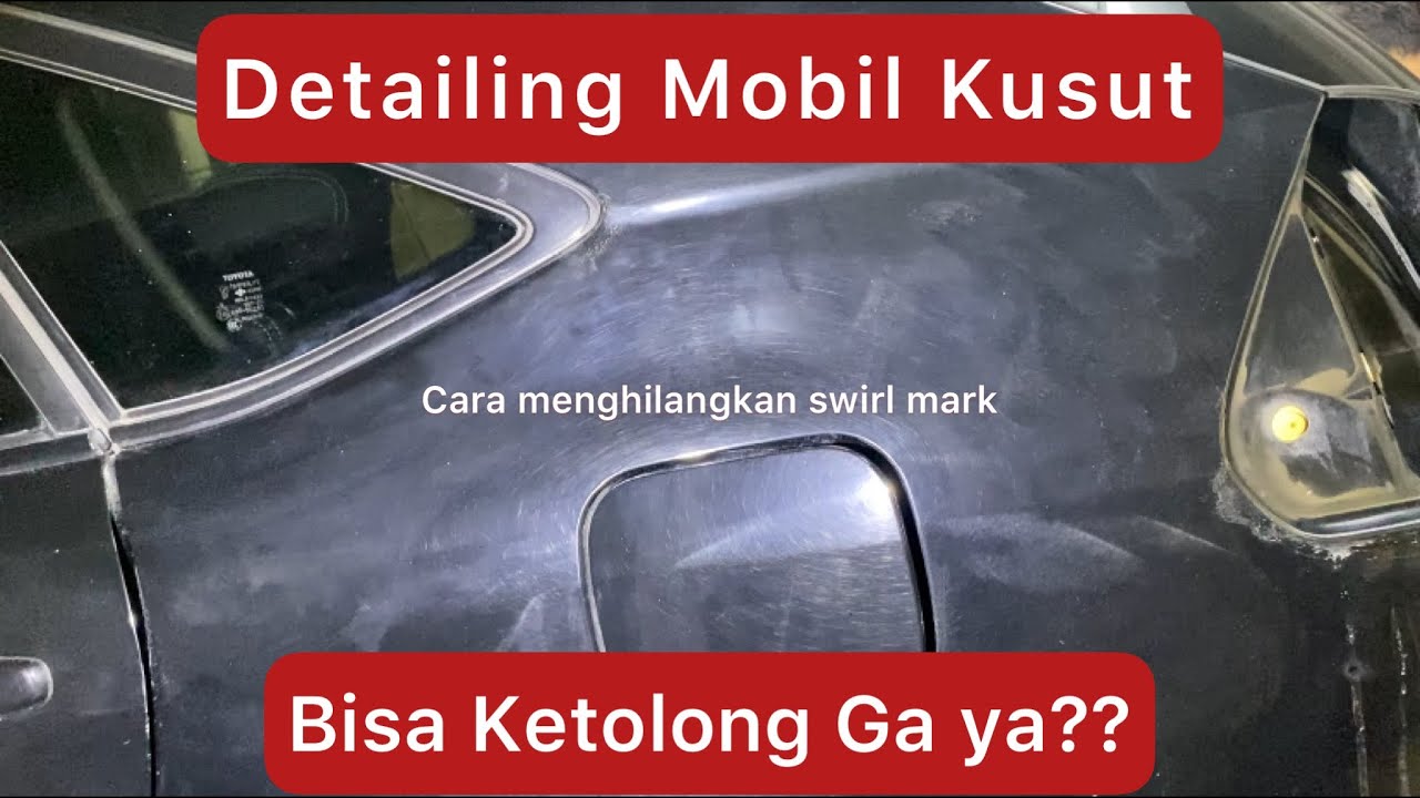 Cara Menghilangkan Swirl Mark di Toyota Harrier Warna Hitam Solid.
