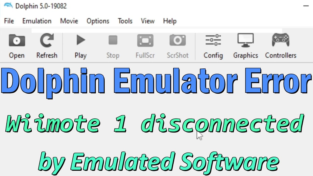 Dolphin Emulator Error Wiimote 1 disconnected by Emulated Software