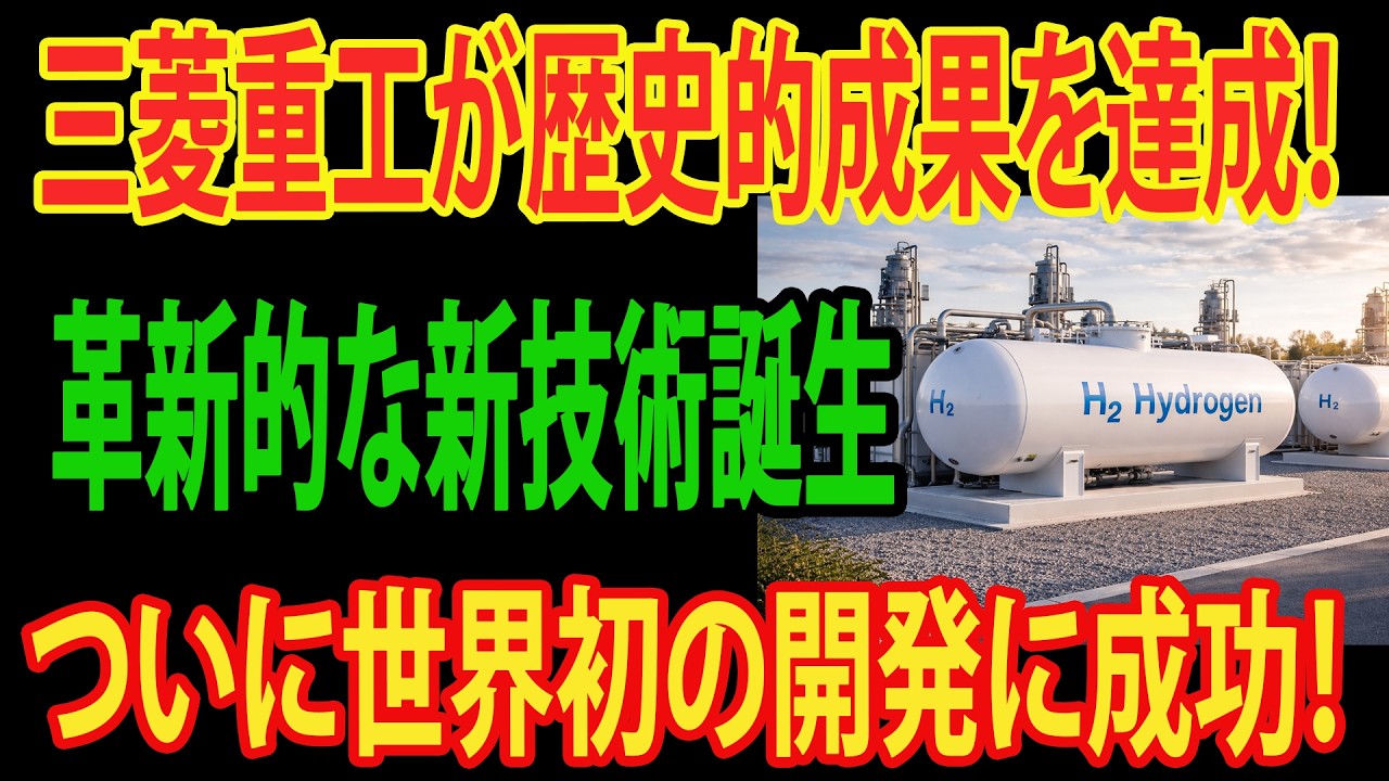 【驚愕】三菱重工の最新イノベーションが想像以上だった！水素分野で世界初、15兆円規模の衝撃