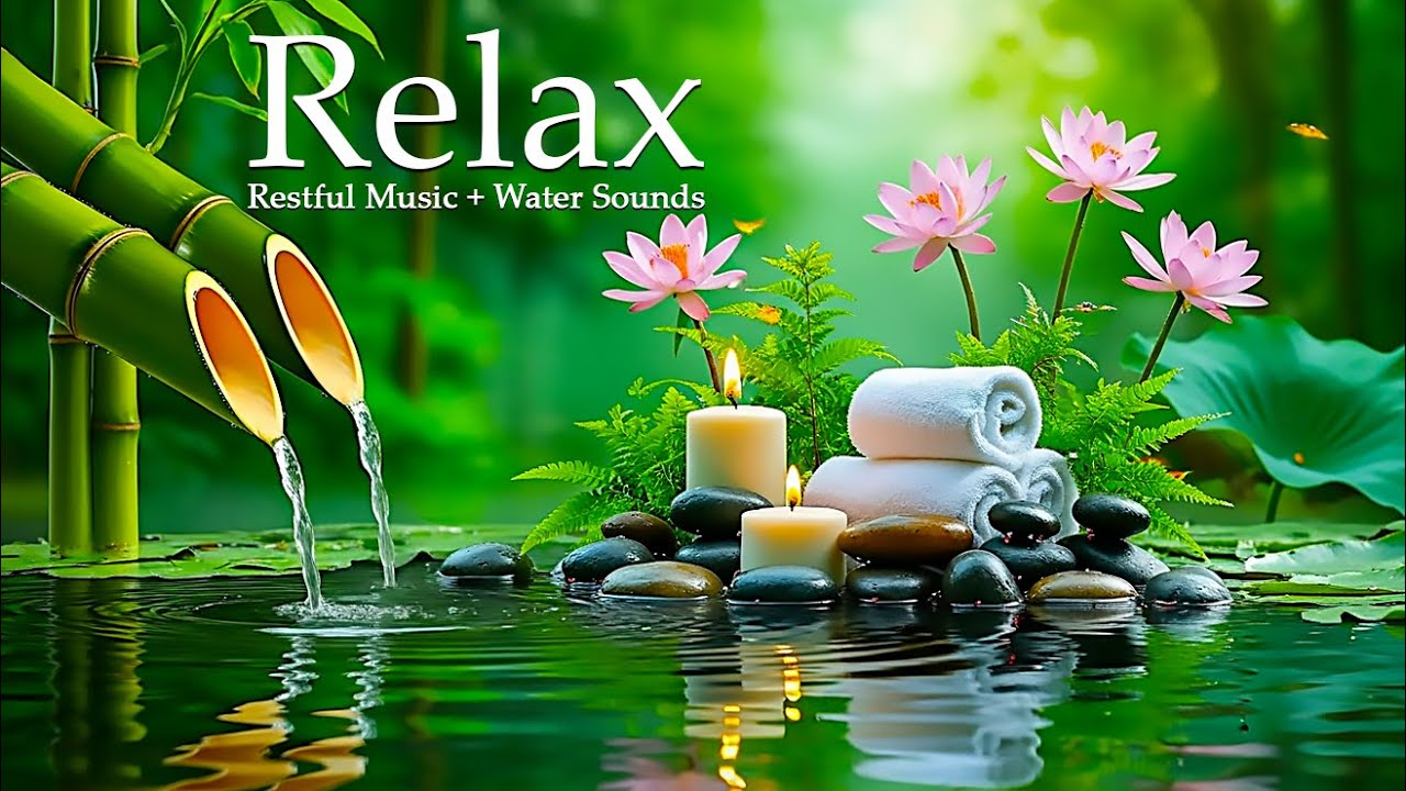 Calming Piano & Nature Water Sounds 🌿 Insomnia Relief and Deep Relaxation