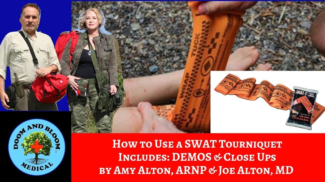 How To Apply A SWAT Tourniquet: Review and Demonstrations by Nurse Amy