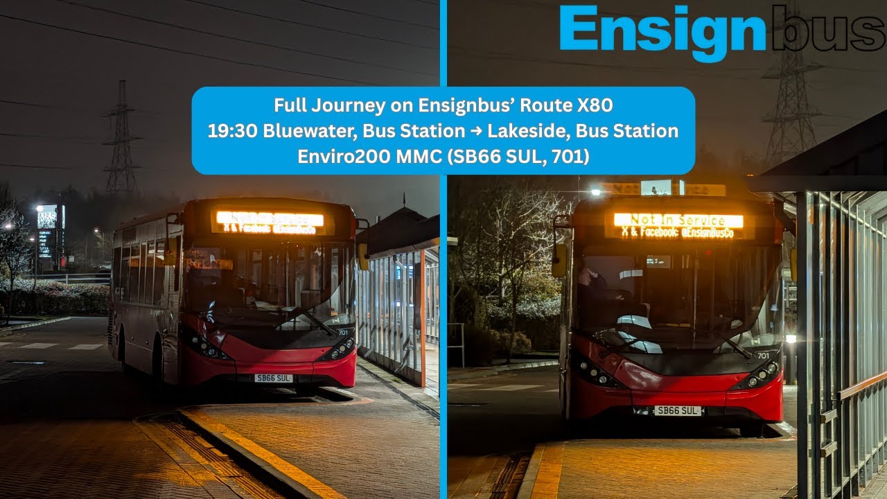 *Foot to the Floor* Full Journey on Bus Route X80 (701 | DS66 SUL)