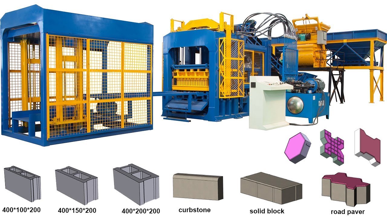 QT10-15 fully automatic block brick making machinery