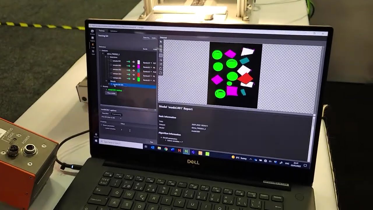Plastic identification with hyperspectral cameras designed for industrial machine vision