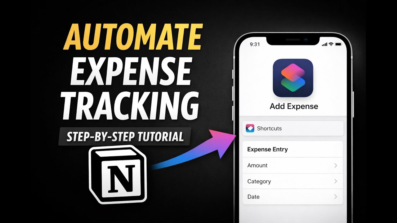 I Automated Expense Tracking in Notion Using iPhone Shortcuts (Full Step-by-Step Tutorial)